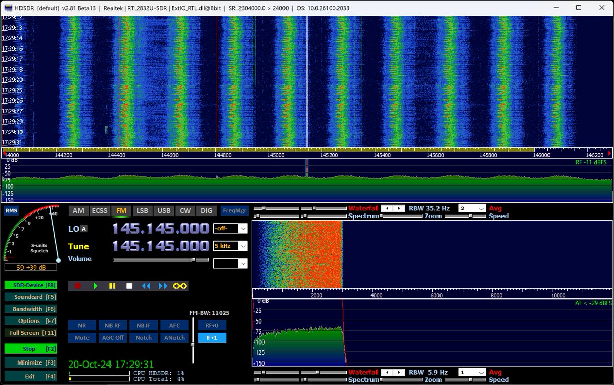 What sort of #radio #interference is this?  It only appears on frequencies that aren't FM radio in the US.  Using an #NESDR SMArt.  #hamradio #SDR