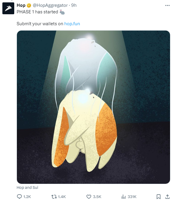vodkamq's tweet photo. 🔥Săn Airdrop Hopfun🔥Hệ Sui Hot Trend
🎯Hop là một aggregator của SUI, hỗ trợ bởi SimpleSwap có thể swap, bridge từ đa nền tảng. AE mê Sui or Fomo trend Sui (DYOR) thì tranh thủ tham giả trả nghiệm sớm hen.
- Chain SUi: Mainnet
- Trải nghiệm: Swap/Bridge

🔗Link tham gia: https://t.co/HPMcaZnxbK
- Join & connect wallet
- Thực hiện task lấy tx càng nhiều càng tốt

✅Done✅& Goodluck GUYS