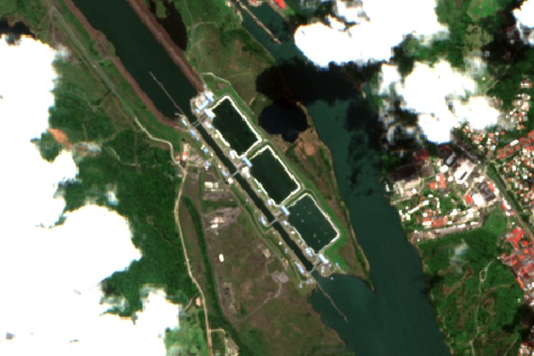 earthviewssat's tweet photo. Panama Canal https://t.co/fzacLTaAux