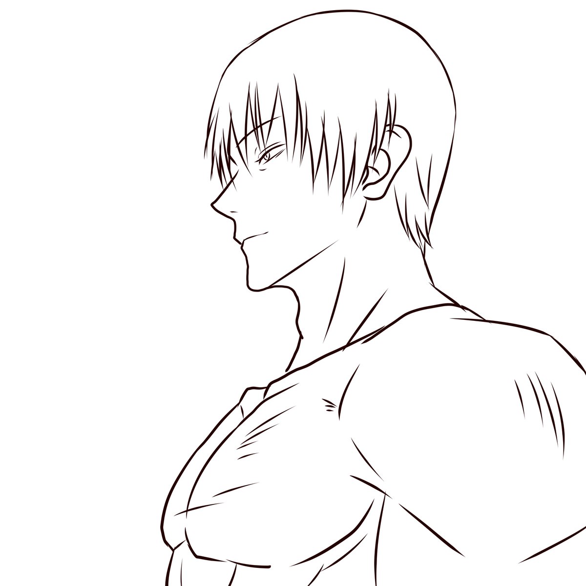 shortycake31's tweet photo. Toji 

*Experimenting with the hard brush. I didn't like it. ;u; https://t.co/bHSulMpHHW