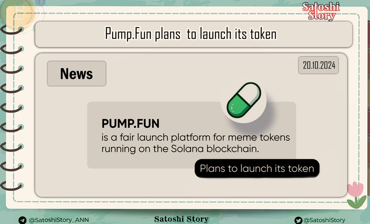 SatoshiStory's tweet photo. @pumpdotfun .Fun plans (https://t.co/LtXtztEhaZ) to launch its token

@pumpdotfun .Fun (https://t.co/ZCtGdvkcsr) is a fair launch platform for meme tokens running on the Solana blockchain. https://t.co/mYH8h48NdJ