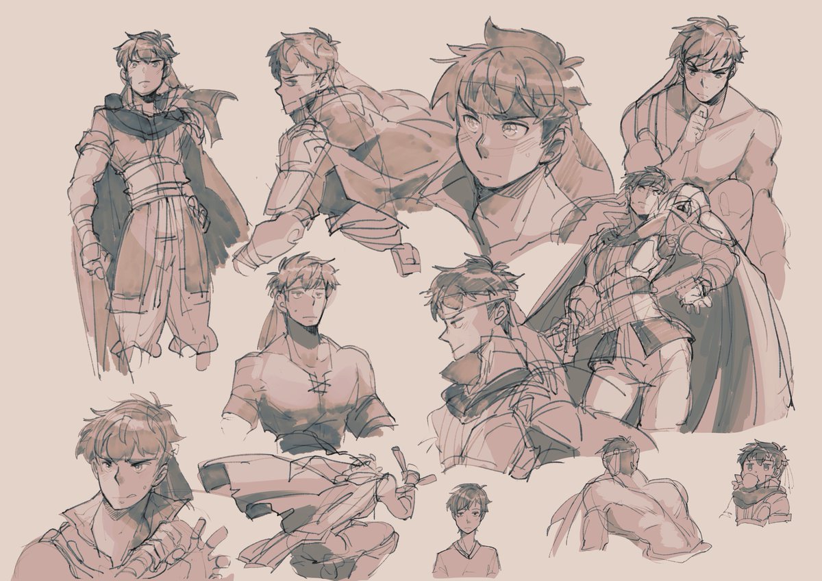 Ike and Soren doodles (Fire Emblem)