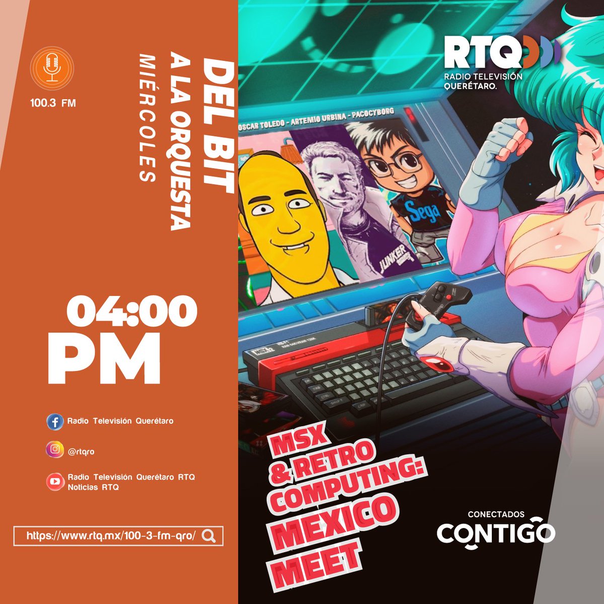 Este miércoles en #DelBITaLaOrquesta tendremos un programa especial de los preparativos de la próxima #MsxMexicoMeet 2024 con invitados de lujo que estarán como invitados cómo <a href="/Artemio/">Artemio</a> <a href="/nanochess/">Óscar Toledo G.</a> <a href="/lacuevaretro/">La Cueva Retro</a> <a href="/XTOA3/">Manuel Xtoa3</a> <a href="/Nyuundere/">悲しい目をした少年</a> y <a href="/PacoCyborg/">Paco - パコさん</a> ¡no se lo pierdan! por el 100.3FM