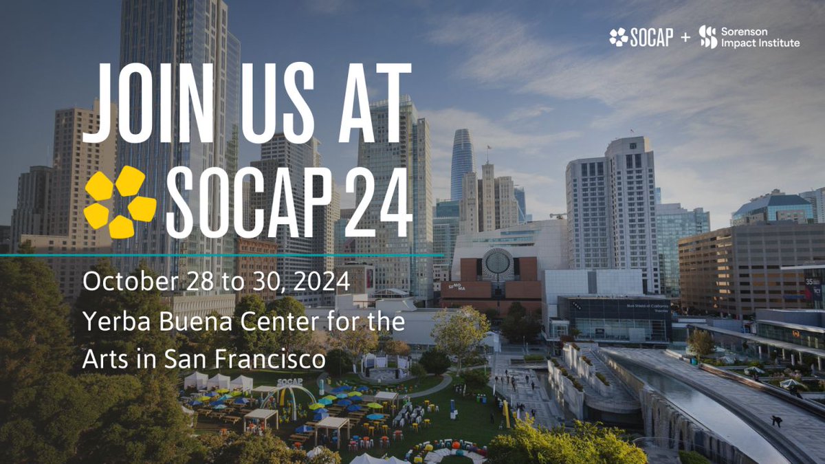 Join Morgan DeFoort, Kiette Tucker, and Tenbite Ermias  at #SOCAP24 next week from October 28 to 30 in San Fransico. Factor E is excited to be part of this year’s conference, focused on catalyzing systems change. 

Will  you be there? Let’s connect.