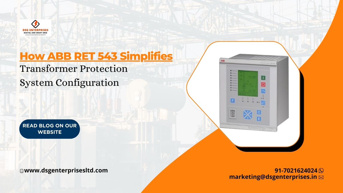 enterprises_dsg's tweet image. How ABB RET 543 Simplifies Transformer Protection System Configuration
To know more, 𝐯𝐢𝐬𝐢𝐭 𝐮𝐬 at: shorturl.at/SJep8

#dsg #ABBRET543 #TransformerProtection #NumericalRelay #PowerTransformers #ABBRelays #DifferentialProtection #ElectricalProtection #Trending