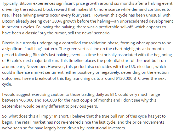 David Haslop (@davo_tcd) on Twitter photo I wrote an article a couple months ago for <a href="/scottmelker/">The Wolf Of All Streets</a> on his website outlining why I think about the 4th Nov (green vertical line) is when the real bull run of this cycle kicks off.
So far its looking close! Might be off by a week or so, let's see.
#BTC buuuulish! I wrote an article a couple months ago for <a href="/scottmelker/">The Wolf Of All Streets</a> on his website outlining why I think about the 4th Nov (green vertical line) is when the real bull run of this cycle kicks off.
So far its looking close! Might be off by a week or so, let's see.
#BTC buuuulish!