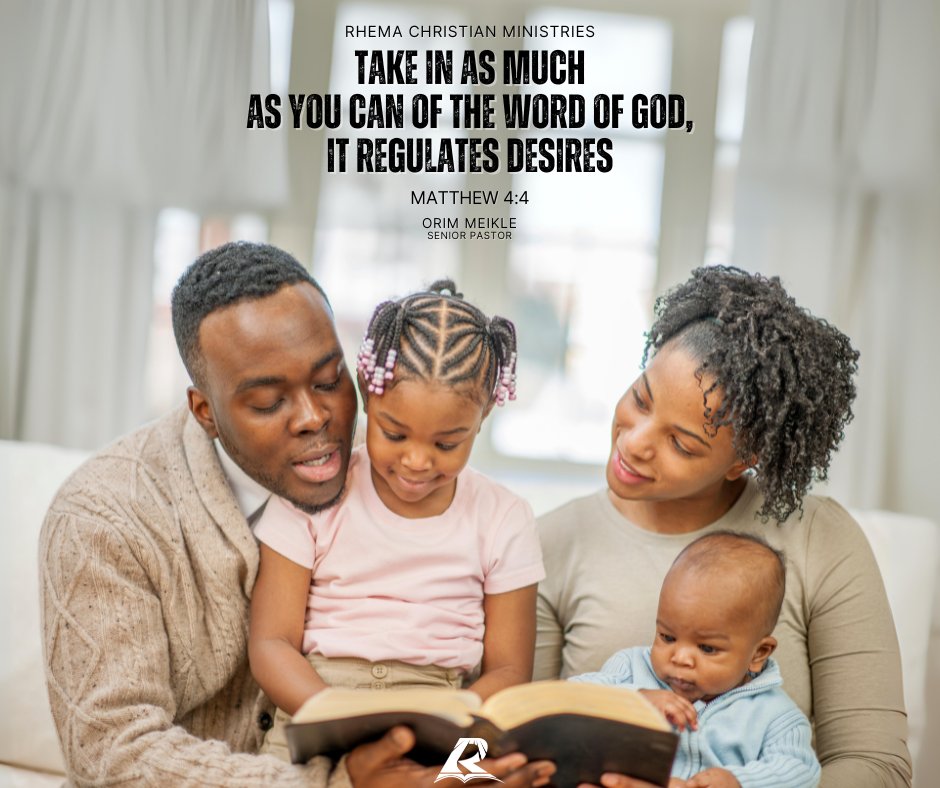 rhemacanada's tweet image. TAKE IN AS MUCH AS YOU CAN OF THE WORD OF GOD, IT REGULATES DESIRES

But Jesus replied, “It is written and forever remains written, ‘Man shall not live by bread alone, but by every word that comes out of the mouth of God.’” Matthew 4:4 AMP

#GodsWord #Regulates #Rhema