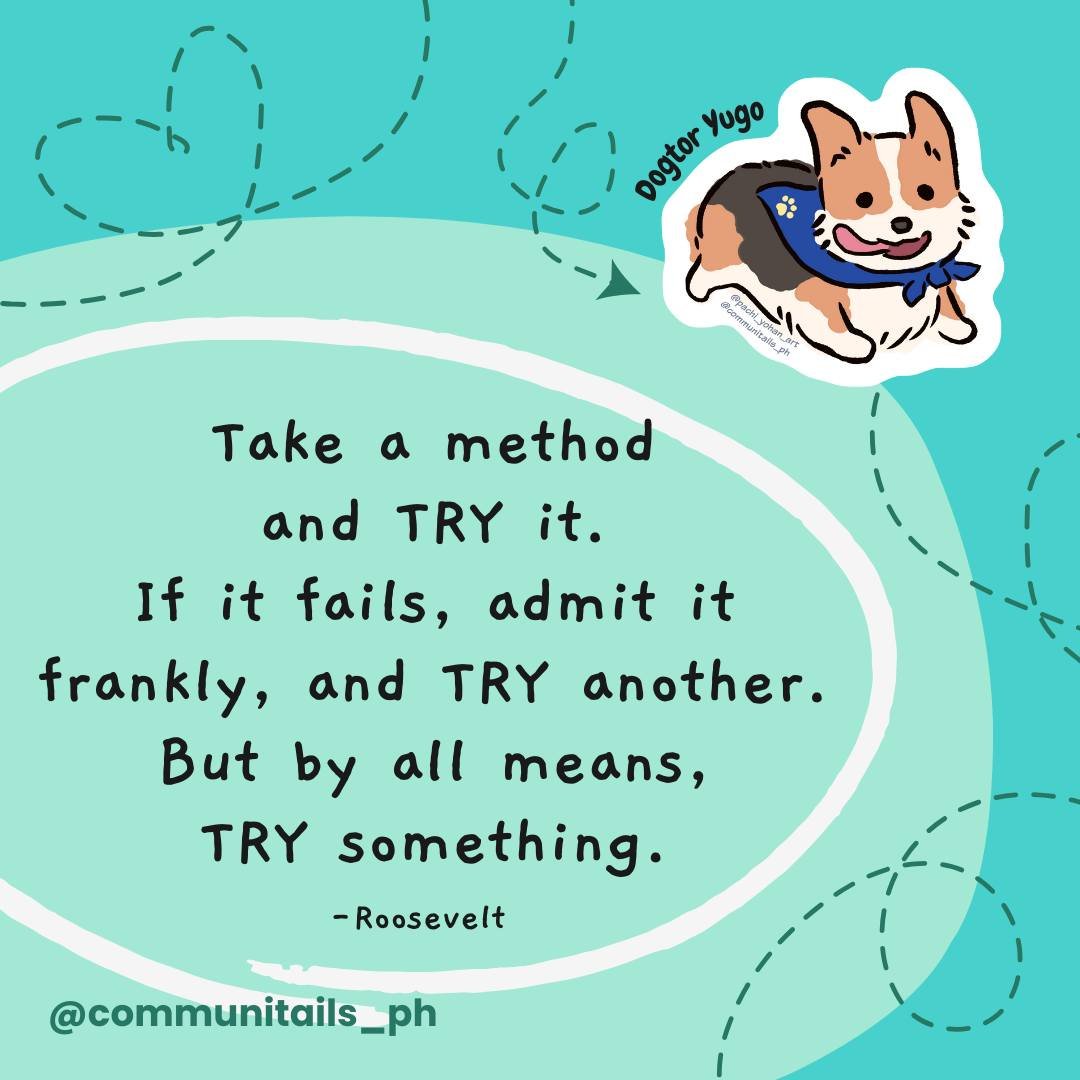Failure is not the end. It's the signal for us to keep trying 🐕 Learn from enough failures and you'll succeed 🏅

💙 Dogtor Yugo

Like and Follow for more Dogtor Approved mental health quotes 🐾✅

#MentalHealthPH #mentalhealthmatters #therapydog #MutualHealing