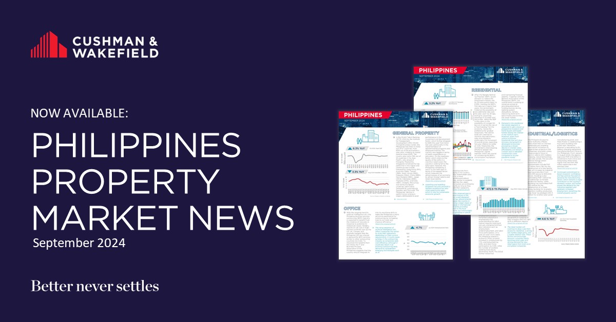 Demand in the #residential real estate segment is expected to boost as prospective investors and home buyers anticipate further easing of interest in the medium term.

Read the latest Philippine Property Market News: cushwk.co/4hdvgrk

#CushmanWakefieldPhilippines