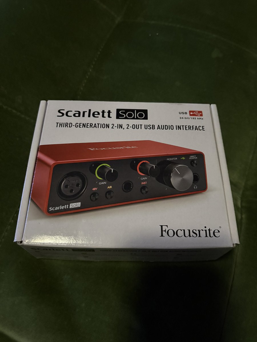 Not my fiance just having a Scarlett Solo Interface just laying around 😭

Was talking to him about how I would need one when I upgrade my mic and he was like “hold on a min”
