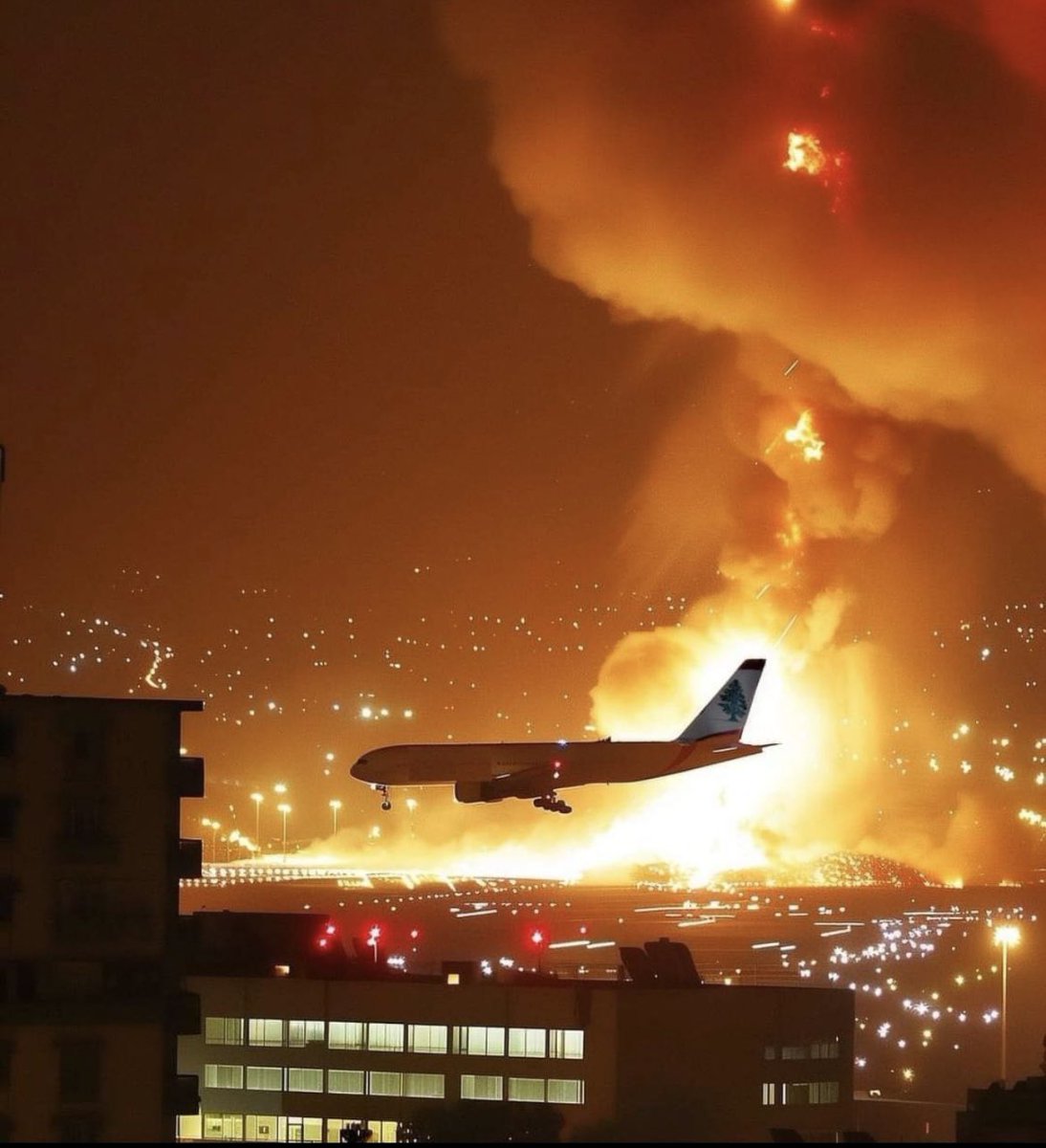 Tarihe not düşün !
Beyrut Uluslararası Havalimanına yolcular iniş yaparken, israil Havalimanını bombalıyordu !
Dünya teröre teslim olmamalı !