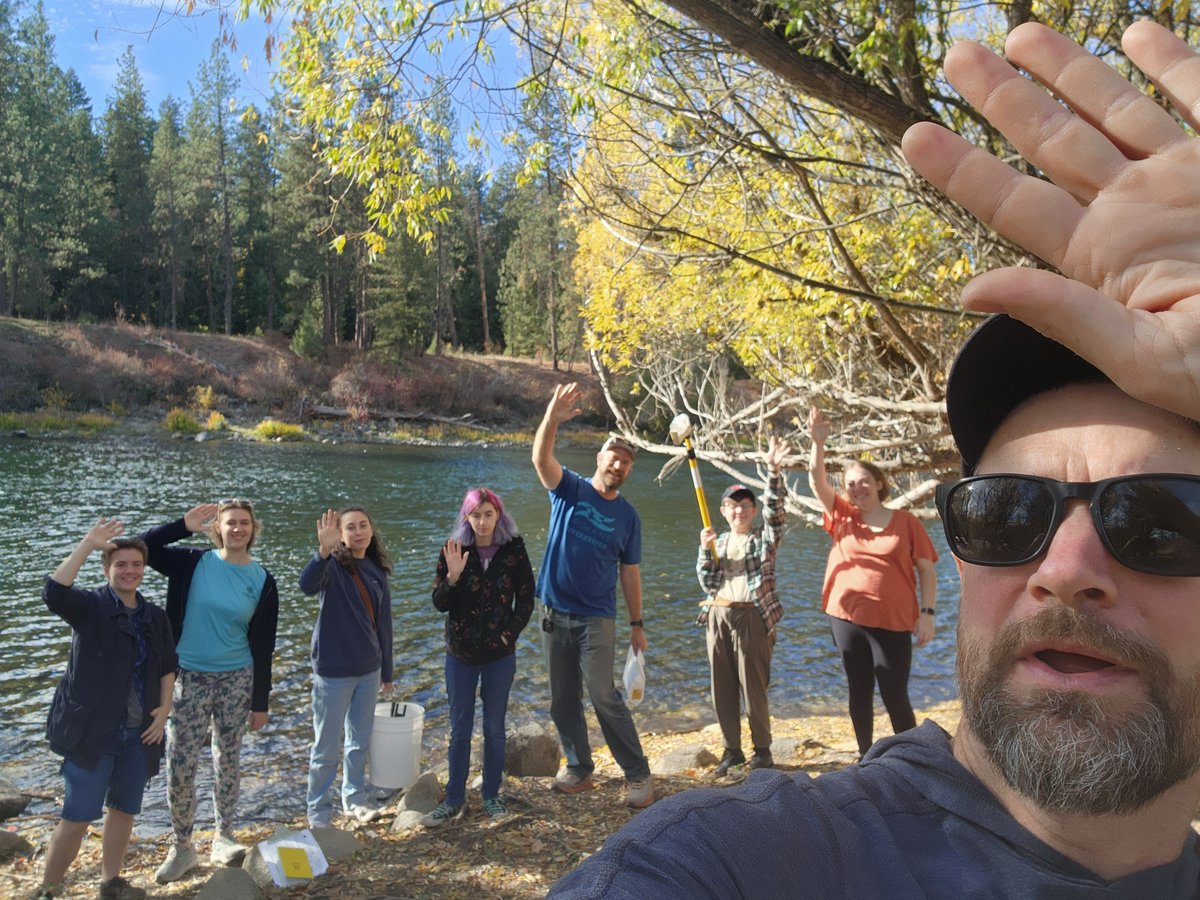 ewu_geos's tweet photo. Hello from the field! Dr. Pritchard and GEOS students were out sampling #PFAS with the Spokane Riverkeepers today. It's always a good day for science and community stewardship! https://t.co/WTeCuDnVqm