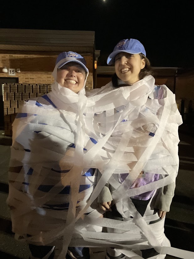 Mrs. Shirvanian and I had a blast being "mummified" at Trunk or Treat! We love having Halloween fun with our students! <a href="/RobertHunterES/">Robert Hunter</a> <a href="/FlemRarSchools/">FlemRarSchools</a>