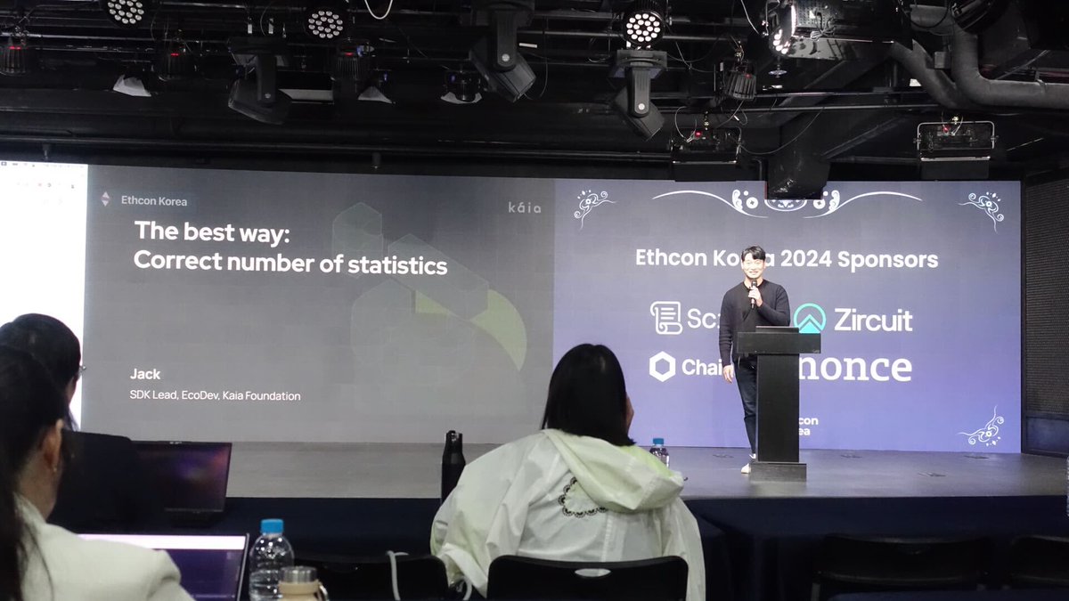 Kaia 재단의 SDK 리드인 Jack님이 지난 10월 18-20일에 개최된 @ethconkr 에서 'The best way: correct number of the statistics' 를 주제로 발표해 주셨습니다🫡