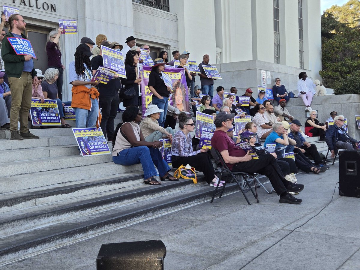 thepeoplesda's tweet photo. What a powerful day for democracy! Grateful for everyone who rallied to oppose the undemocratic recall of DA Pamela Price. Together, we kicked off our canvassing efforts to protect justice and fairness. Let's keep this momentum going! #NoRecall #ProtectTheWin #StandWithPrice https://t.co/EAVYpV7Hg8