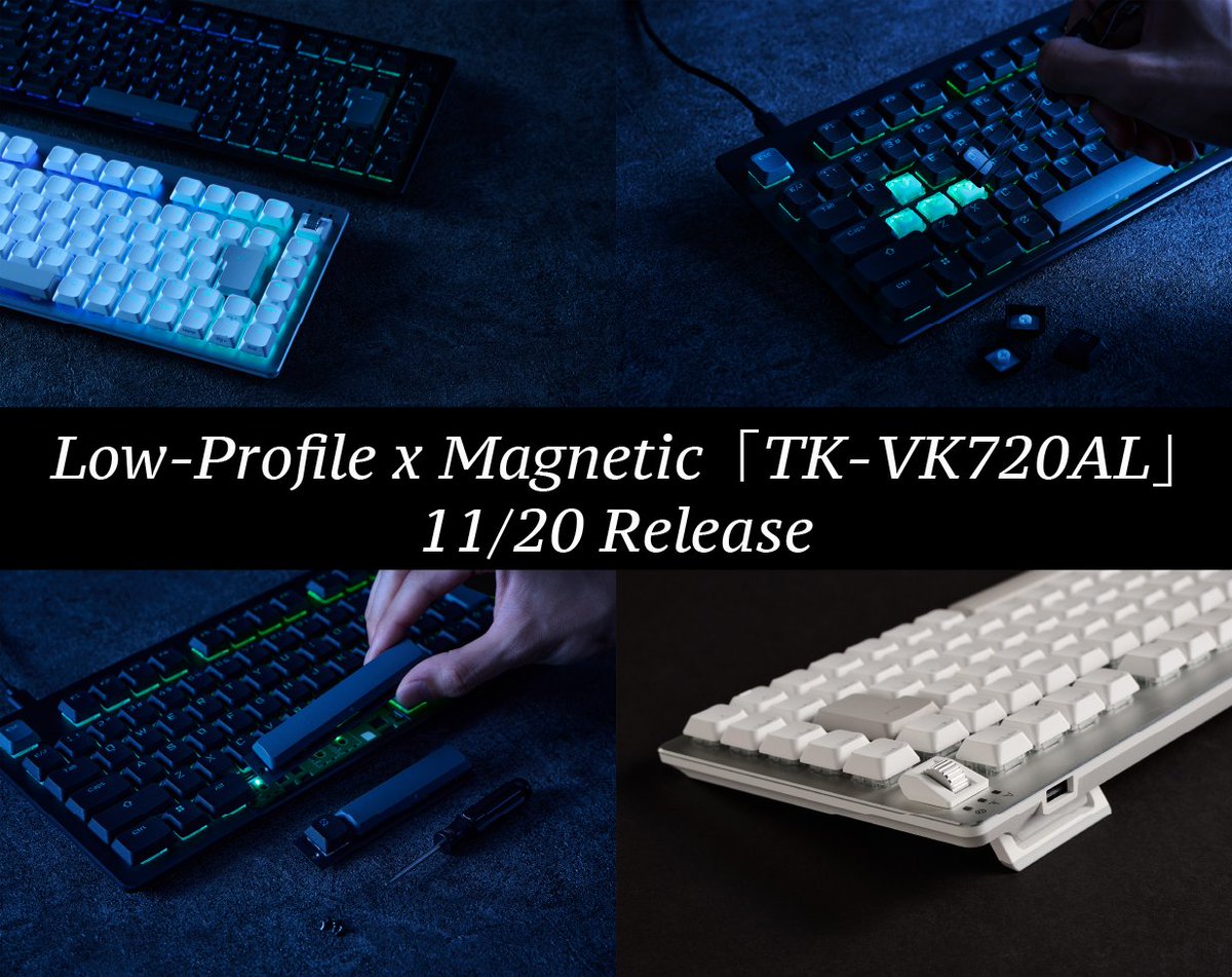VK720AL RGBメカニカルキーボード（ロープロファイル） VK720AL RGBメカニカルキーボード（ロープロファイル） KEYBOARD