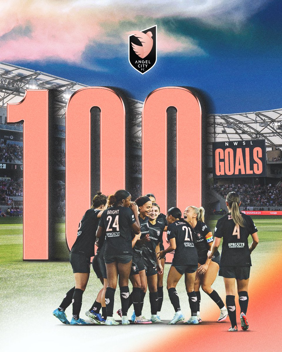 #AngelCityFC Milestone Alert: 100 NWSL Goals in all competitions! 💯 ACFC’s 100th goal in all competition in club history, scored by Sydney Leroux! 

#Volemos | #NWSL | #LAvUTA | #AngelCityFC