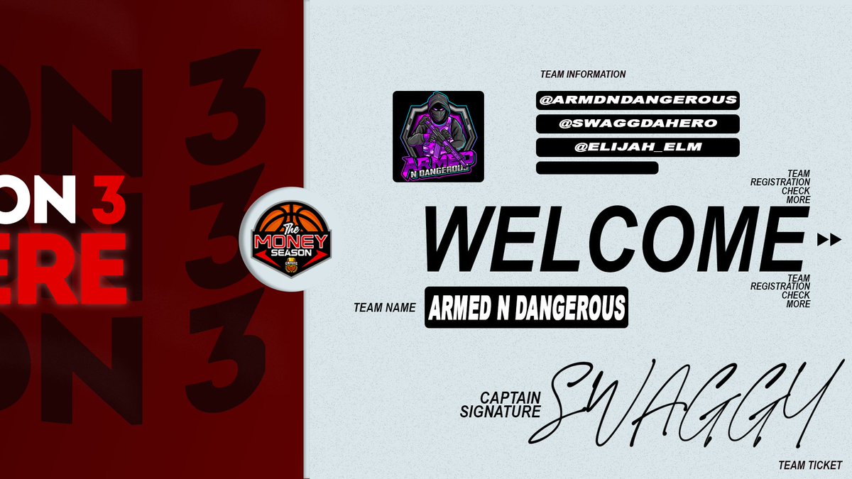The Money Season 3 welcomes <a href="/ArmdNDangerous/">AnD</a> ‼️ 

Looking forward to seeing this clan compete in this season.