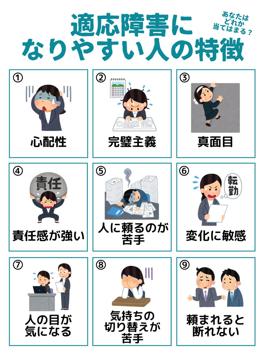 適応 障害 なり やすい 人