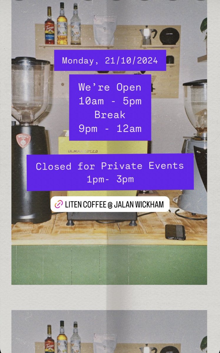 Waze : liten coffee @ jalan wickham

Harini ada orang sewa untuk photoshoot. Kita layan aje laa.