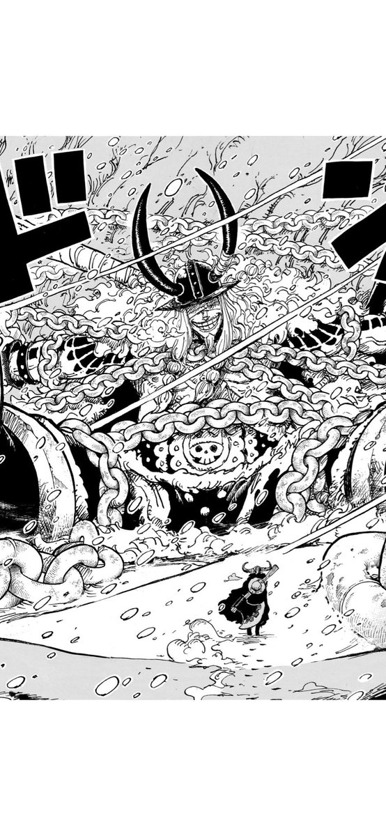 J225illi's tweet photo. #今週のワンピ
 #ONEPIECE

 ロキって
イタズラの神じゃなかったっけ？
太陽の神はルフィだよね？

北欧神話のラグナロクに出て来る
アース神族が
ワンピースで言う天竜人で
ロキが巨人族を引き連れて
アース神族を滅ぼしに行く。
全てを見透かす目を持つ
光の神ヘイムダル（イム）と相打ちになる。 https://t.co/aIJGB1cgM9