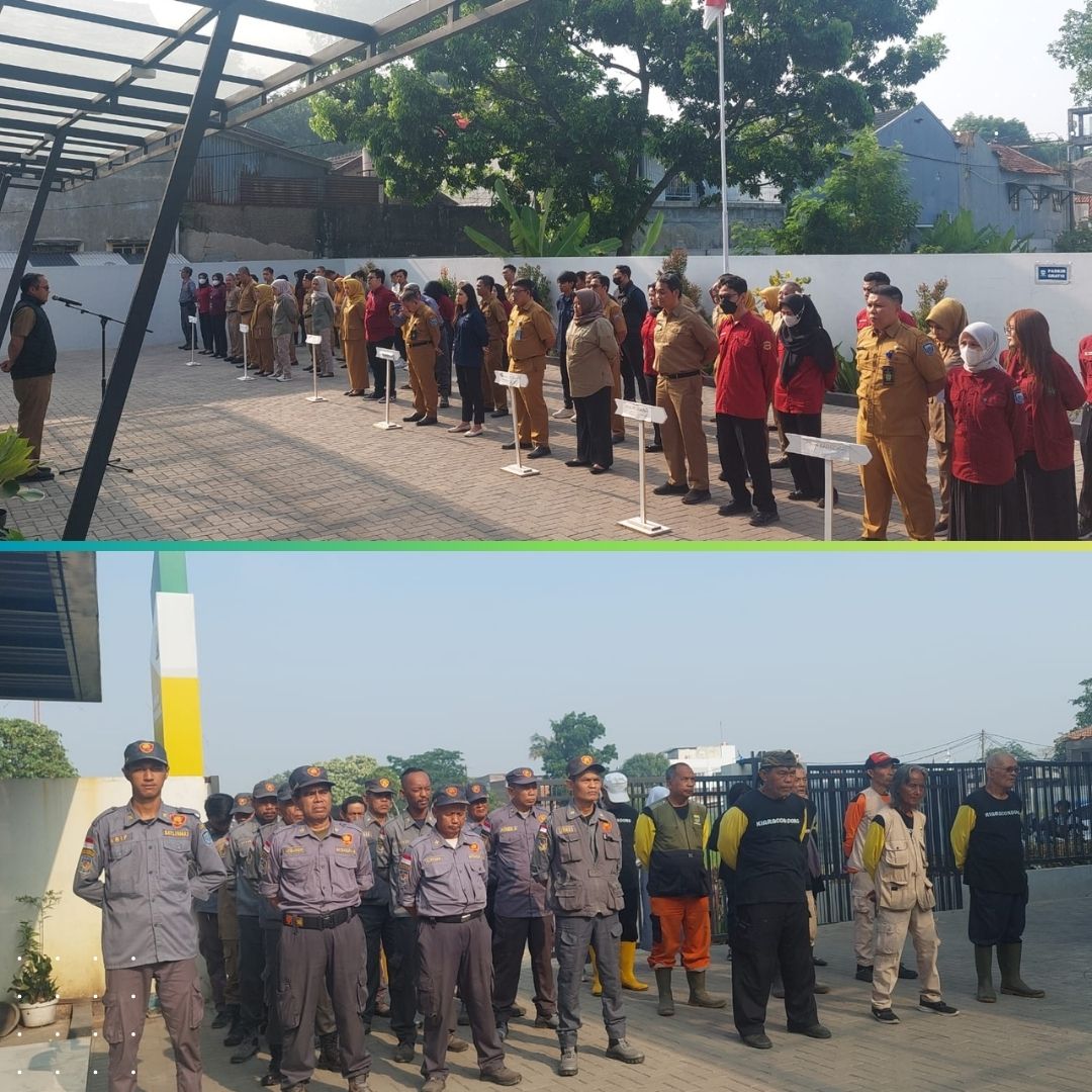 Bp. Camat Memimpin Apel Pagi ASN dan Non-ASN Se-Kecamatan Kiaracondong, dalam Apel pagi Bp Camat memberikan arahan mengenai ritasi Sampah di Wilayah Kecamatan Kiaracondong, dan Selalu Berkoordinasi dengan Korwil dan Pengelola TPS, Senin 21 Oktober 2024