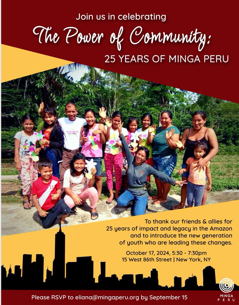 asinghal_ubuntu's tweet image. Honored to join the “Mingala” in NY City, celebrating friends of Minga Peru, an exemplary non-profit promoting social justice &amp;amp; environmental stewardship in remote communities of the Peruvian Amazon.   Proud to serve as the Chair of Minga’s Board.  @MingaPeru
