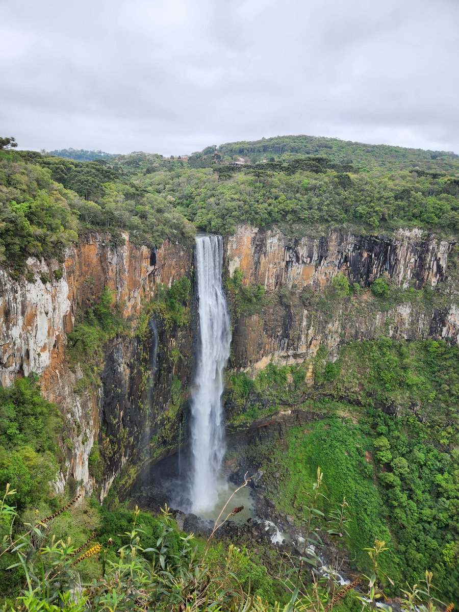 FarmingSmarter's tweet photo. We are fortunate to spend some time in nature today enjoying a short hike. Salto SΓ£o Fransisco, the tallest in the southern region, and Salto dos Cavalheiros were spectacular! #FSBrazil24 https://t.co/gyfxhqRtxr