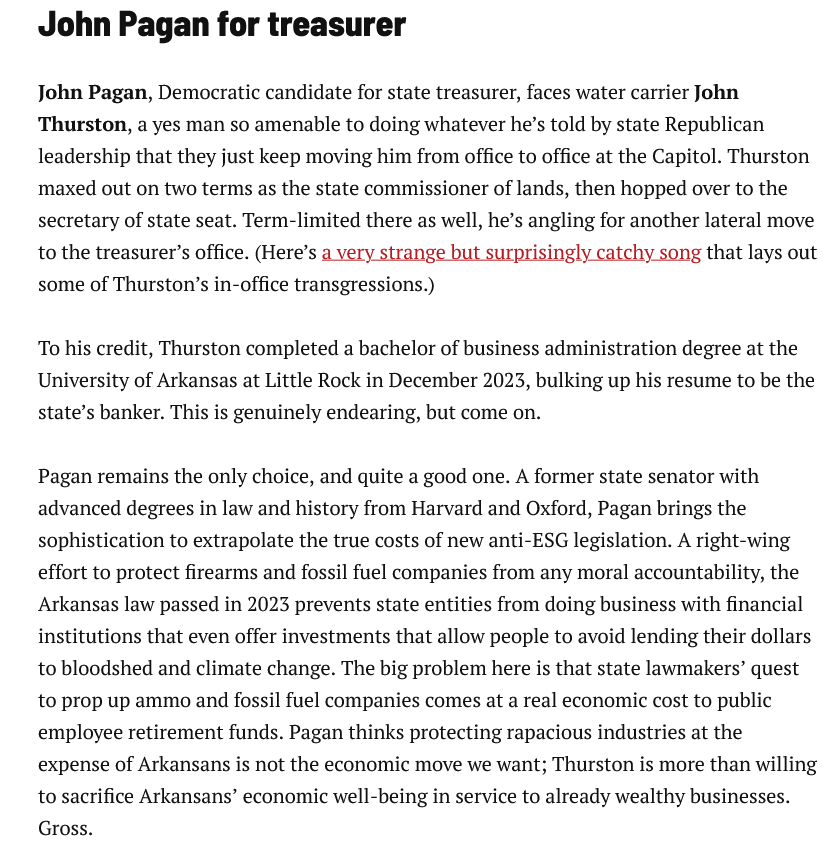 John Pagan for State Treasurer tweet media
