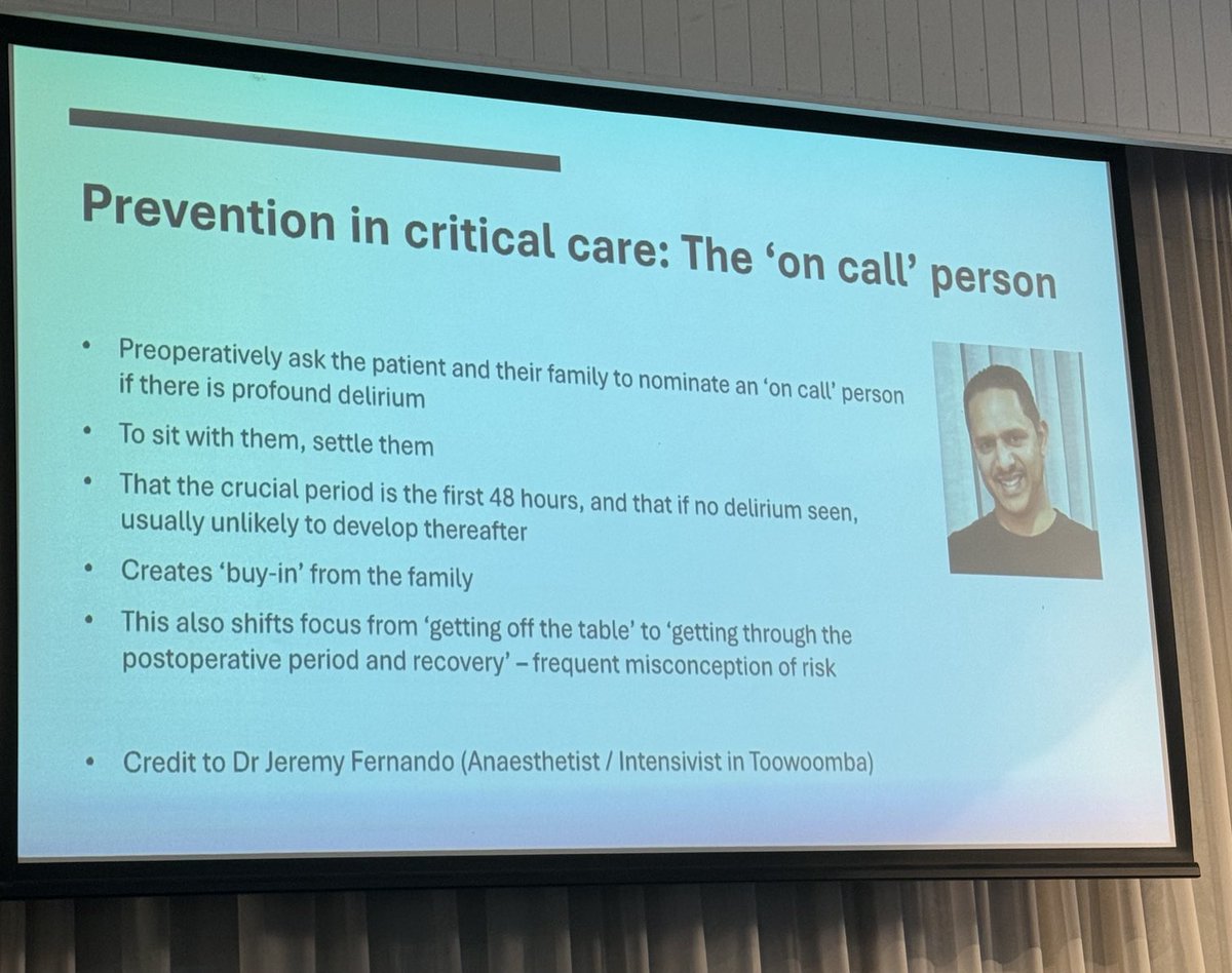 Awesome concept - who is the on call family member / person in peri op delirium

Jeremy Fernando via Christina Norris 

#masteringdelirium24