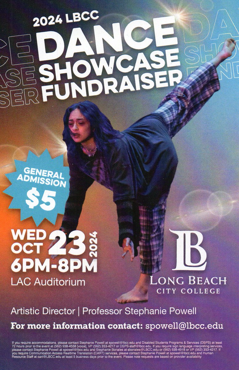 Well, we're at it again! This time it's a lively Ballet piece for the annual showcase fundraiser this Wednesday, October 23 @ 6: PM. Well worth considering dropping by #LeosonthelineAGAIN #LBCCDancers #LBCCDanceProgram