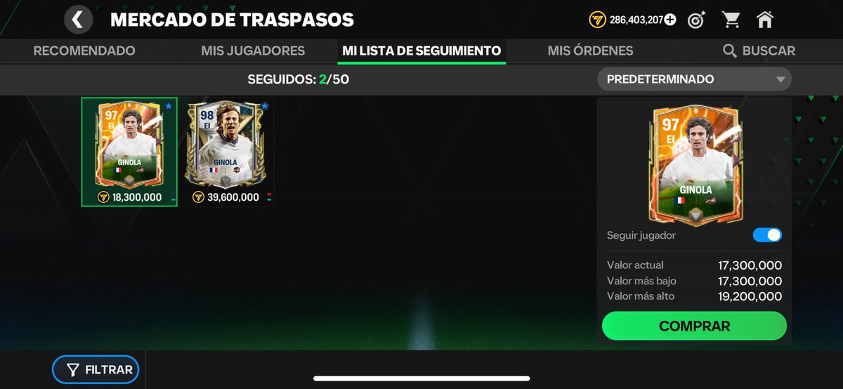MAMADORANALISTA's tweet photo. cuál de los 2 ginola recomiendan comprar al máximo, me genera duda por qué el 97 tiene regateador veloz de rasgo y siento que se siente más rápido. @tutiofifa @JoseAlep1 @NeuxFM @Ledgames_02 https://t.co/27qKtmw4VR