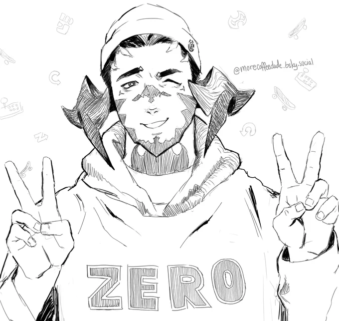 Quick doodle before gym 🩶 