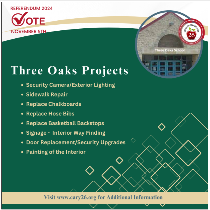 Click the link on the link below for more information about the Referendum.
Presione en el enlace a continuación para obtener más información sobre el Referéndum.
cary26.org/our-district/r…