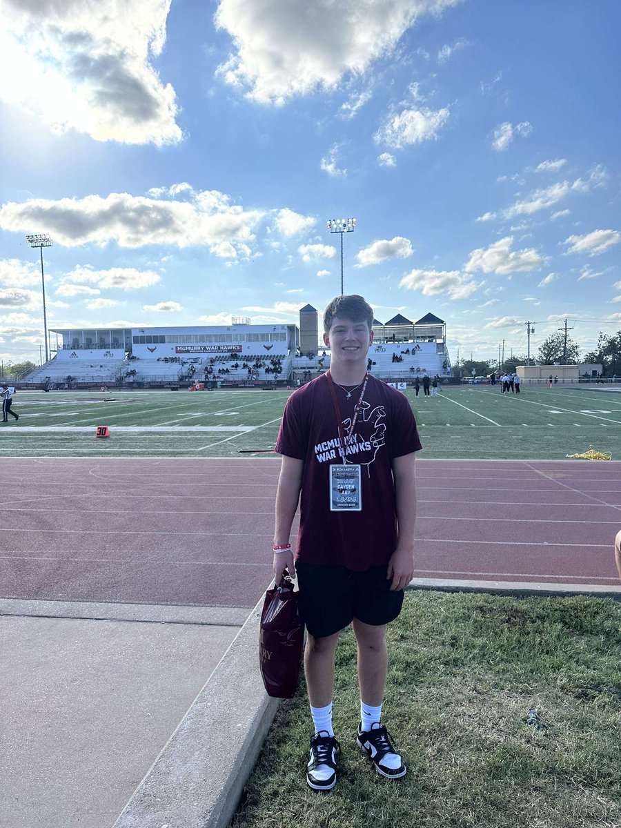 Thank you <a href="/McMURRYFOOTBALL/">McMURRY FOOTBALL</a> for a amazing time and thank you to <a href="/CoachSnyde/">Will</a> for the invite!