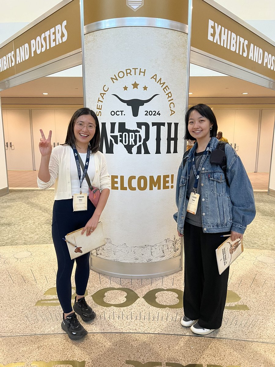shen_yike's tweet photo. #ShenLab at #SETAC Fort Worth! Come to PhD student Yidanโs platform talk and my poster on Thursday! Welcome to Dallas-Fort Worth! We have a real Texas Longhorn in the exhibition room ๐๐ https://t.co/htJ6KA8oSk