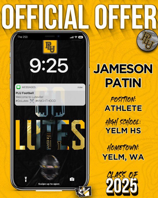 Jameson Patin (@jamesonpatin) on Twitter photo Super thankful for <a href="/BrantMcAdams/">Brant McAdams</a> for the offer to play football <a href="/PLUFootball/">Pacific Lutheran Football</a>! Super thankful for <a href="/BrantMcAdams/">Brant McAdams</a> for the offer to play football <a href="/PLUFootball/">Pacific Lutheran Football</a>!
