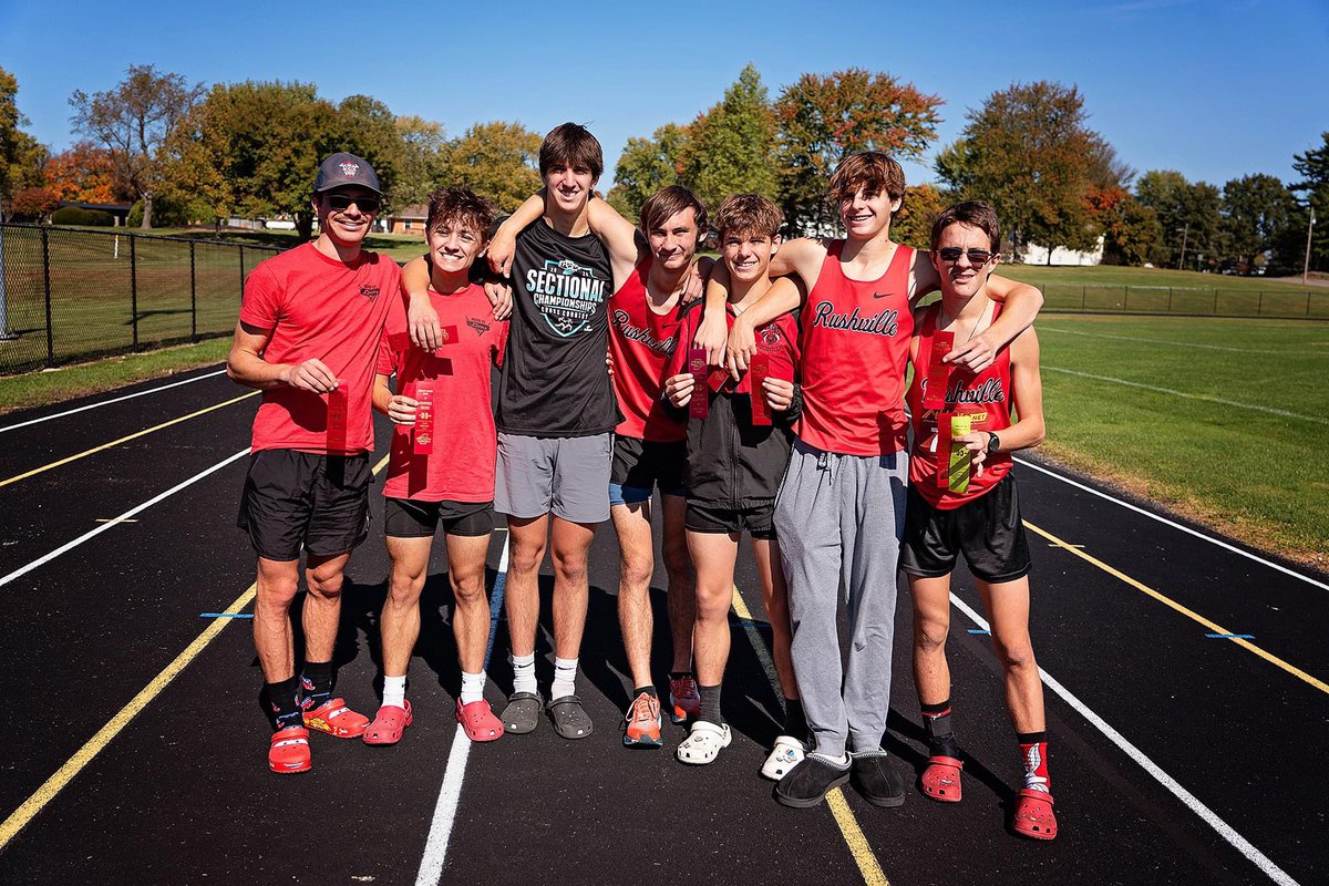 coachTush's tweet photo. RCHS XC boys placed 2nd at Sectionals, 3 girls qualify individually for Regionals. Thx Carrie Billman for logo at the finish line &amp; the school maintenance crew for spectacular job on the course! https://t.co/SiLhYyAvh4