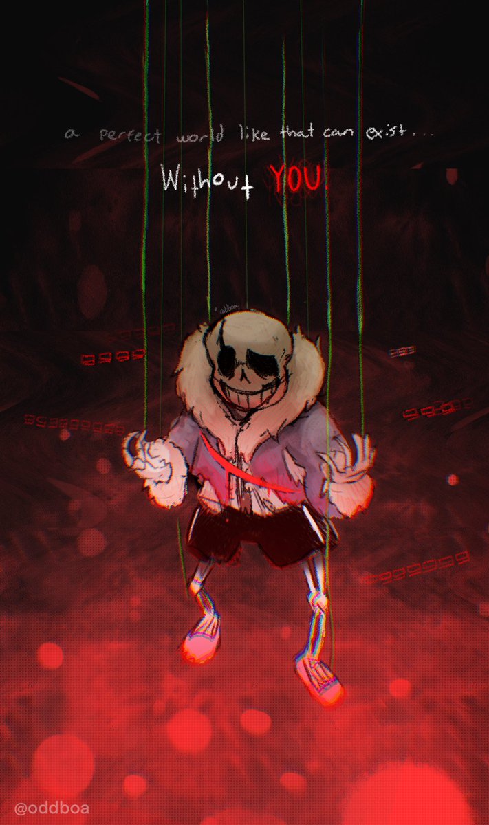 oddboa's tweet image. average undertale fangame be like- (last breath)