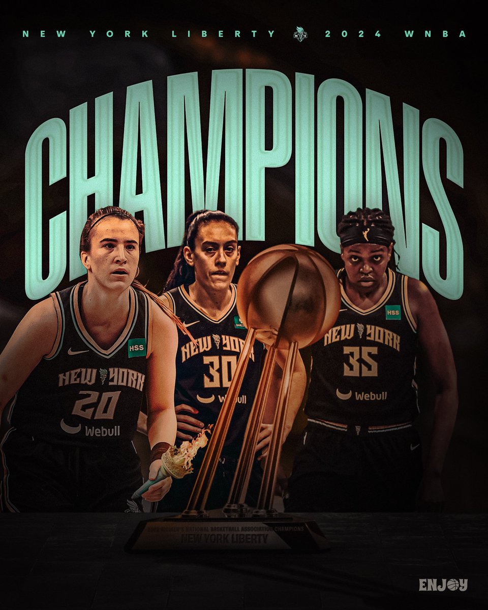EnjoyBBall's tweet photo. 🗽THE NEW YORK LIBERTY ARE THE 2024 WNBA CHAMIPONS 🏆 https://t.co/2epBYZRwZQ