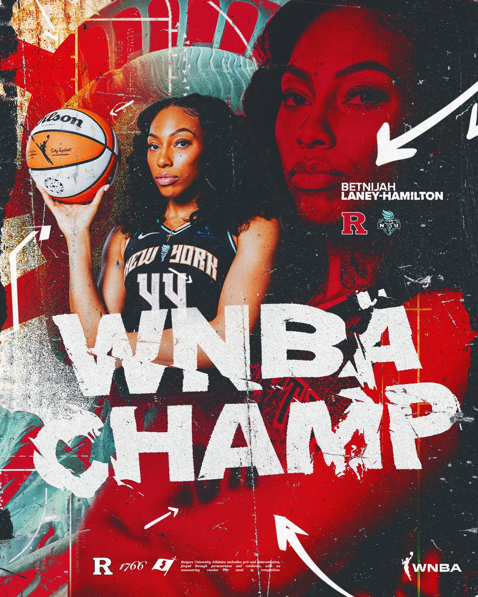 Scarlet Knight 🤝 WNBA Champion 

Congrats to Betnijah Laney-Hamilton and the New York Liberty on making history 🏆

#GoRU | #RUWBB