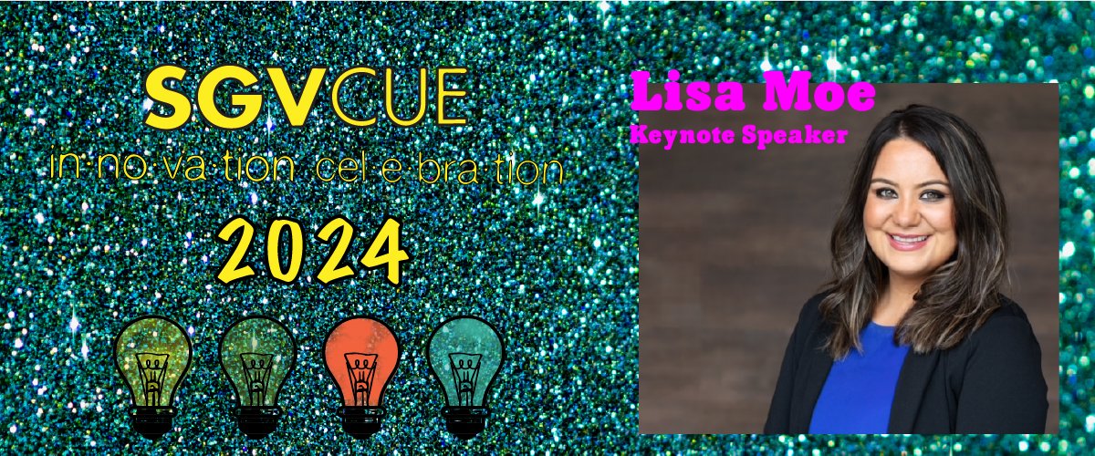 April (@aprilbuege) on Twitter photo Sched for #SGVCUE's Innovation Celebration is up and running! innovationcelebration2024.sched.com 1 Week count down! Register at bit.ly/SGVCUE24
Don't miss Lisa Moe's <a href="/MissMoeTeaches/">Lisa Moe, M.S. EdTech</a> keynote presentation! #EdTech #Innovation #BetterTogether Sched for #SGVCUE's Innovation Celebration is up and running! innovationcelebration2024.sched.com 1 Week count down! Register at bit.ly/SGVCUE24
Don't miss Lisa Moe's <a href="/MissMoeTeaches/">Lisa Moe, M.S. EdTech</a> keynote presentation! #EdTech #Innovation #BetterTogether