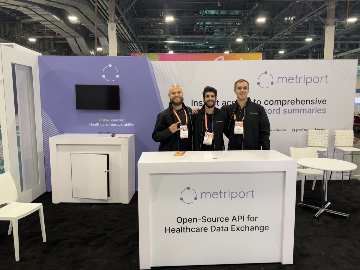 metriport's tweet image. We're ready for #HLTH2024 — see you tomorrow! 🤘

Want to learn about some new, top-secret products before they launch? Drop by the @metriport booth (#1719) to chat with us, or book a demo directly with us here: calendly.com/metriport/metr…

#fhir #opensource #interoperability #hlth