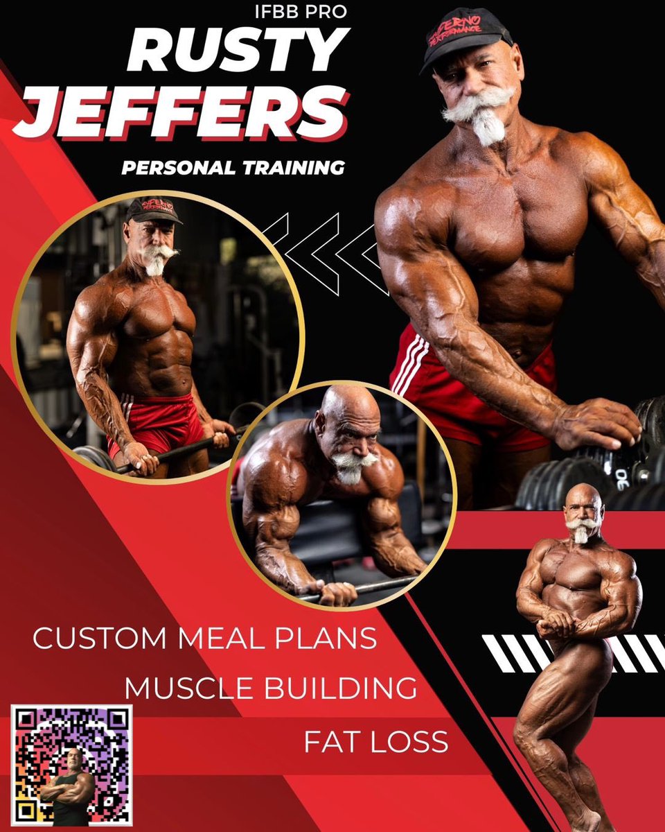 RustyJeffersFan's tweet photo. Rusty Jeffers - Personal Training
#rustyjeffers #bodybuilder #bodybuilding #mastersbodybuilding #masters #fitness #muscle #ifbb #ifbbpro https://t.co/M5LKU8xVR1
