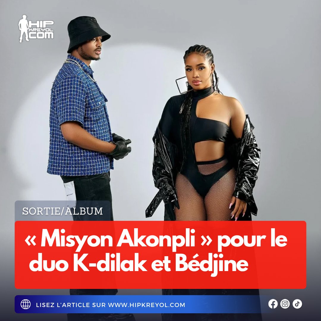 hipkreyol's tweet photo. Le duo populaire K-Dilak et Bedjine a tenu sa promesse. Le 11 octobre dernier, ils ont dévoilé leur nouvel album intitulé « Misyon Akonpli », composé de 16 pistes...

#hipkreyol #hipkreyolniouz #music #mizik #konpa #compas https://t.co/wjYi4x626j