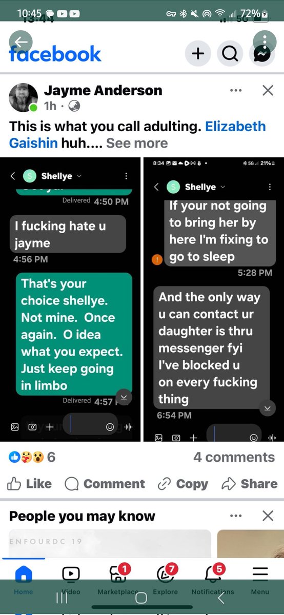 Gwboles73's tweet image. Wow problems at home Texas Trucker??? Way to comment "this is what you call adulting" and then you put your personal comments on facebook...who is the non-adult...way to drag your kids into their parents bullshit...#FatheroftheYEAR👎