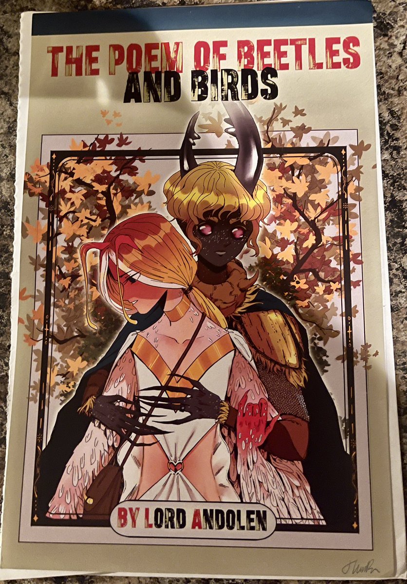 I came home to a pleasant surprise from <a href="/legendlarkpod/">LegendLark (Dames & Dragons)</a> today!🎉
I know this is tied to #Falen somehow, but then I remembered this podcast has been going for almost 8 years, so I’m just going to enjoy the niche artwork.😅💖
#DamesAndDragons #LegendLark #ThePoemOfBeatlesAndBirds