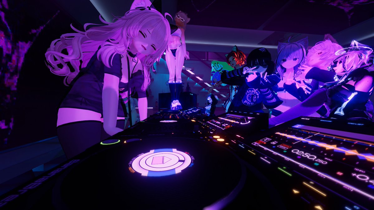 TheBloodSeraph's tweet photo. Last night was so good @Khlokatt your set had me going absolutely feral 🙌

#vrc #rave #edm #dance #music #dj #turntable #vrccommunity #danceparty #vrchat https://t.co/kAeUREfUhK