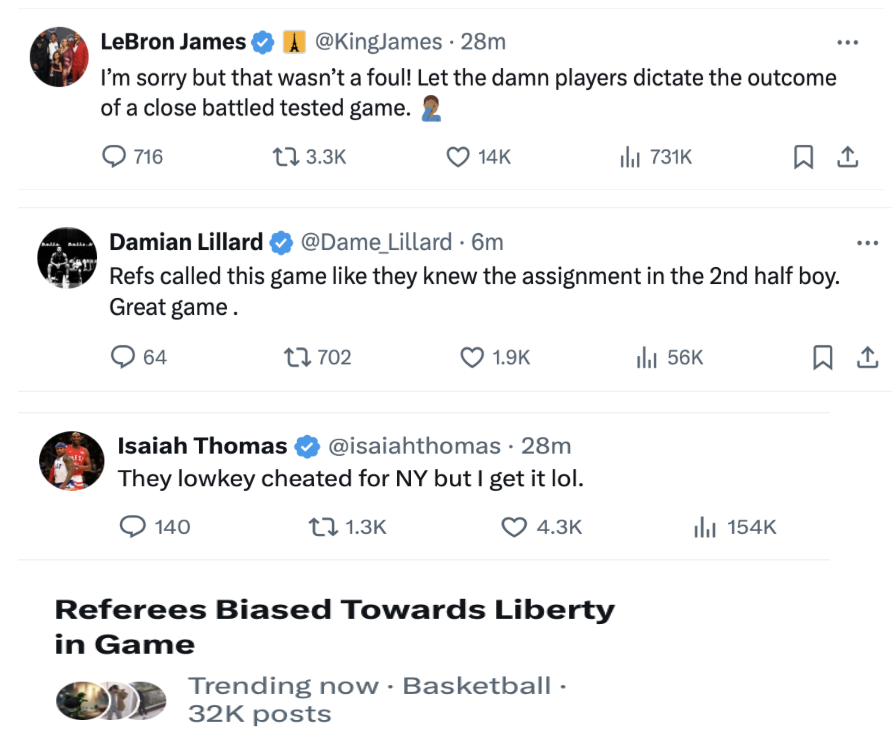 AmyHockert's tweet photo. I'm way too emotionally invested in this Lynx team to objectively weigh in on the reffing - which in a game like can absolutely tip the outcome - so I'm just gonna let NBA legends and America do the talking. https://t.co/MLnAvN2UCU