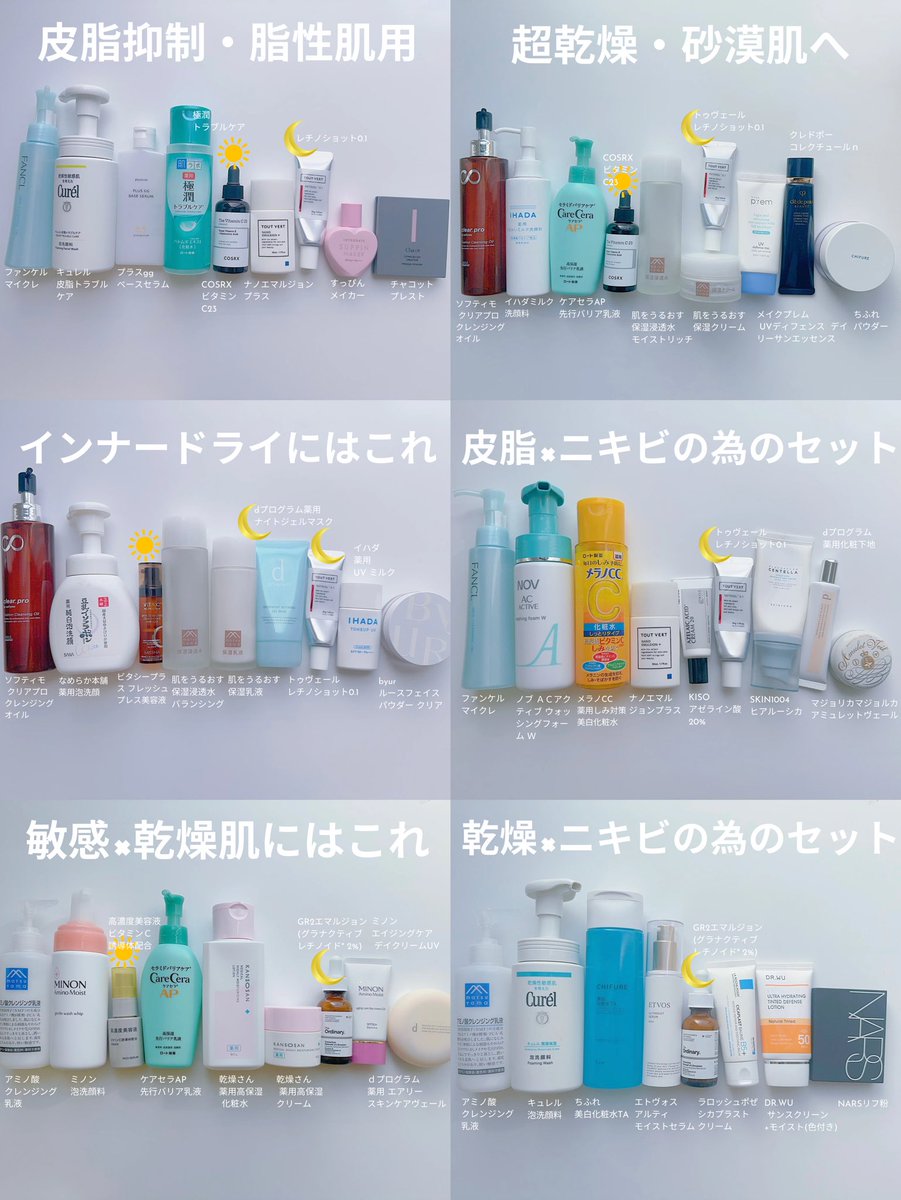 最新版。化粧品成分上級スペシャリストが成分重視で選ぶ、肌悩み別のスキンケア&amp;ノーファンデベースメイクのレシピ6選まとめ。